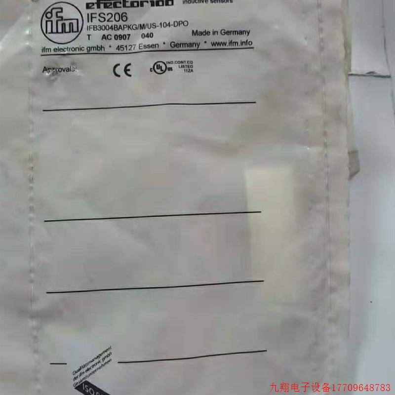 拍前询价:IFM/易福门接近开关 IF7101 IFS206 IFT205 IGM200