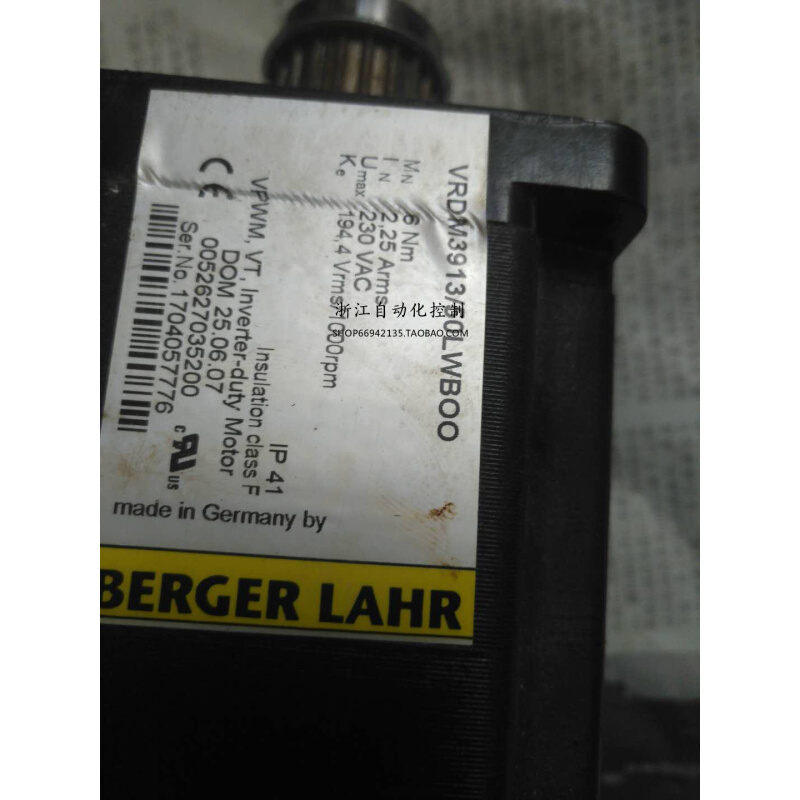 拍前询价：百格拉 VRDM3913/50-LWBOO,三相步进电机，已测试，包