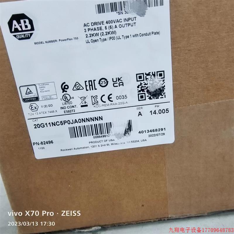 拍前询价:全新原装AB罗克韦尔变频器 20f11nc5p0ja0nnnnn  20g11