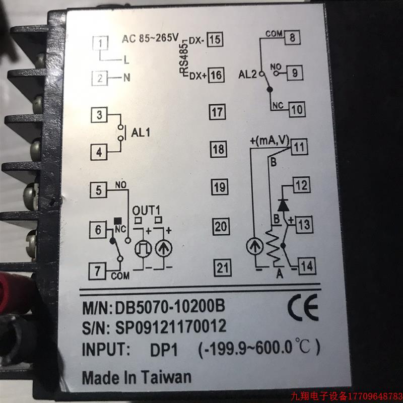 拍前询价:台湾J&D温控仪;DB5070-10200B