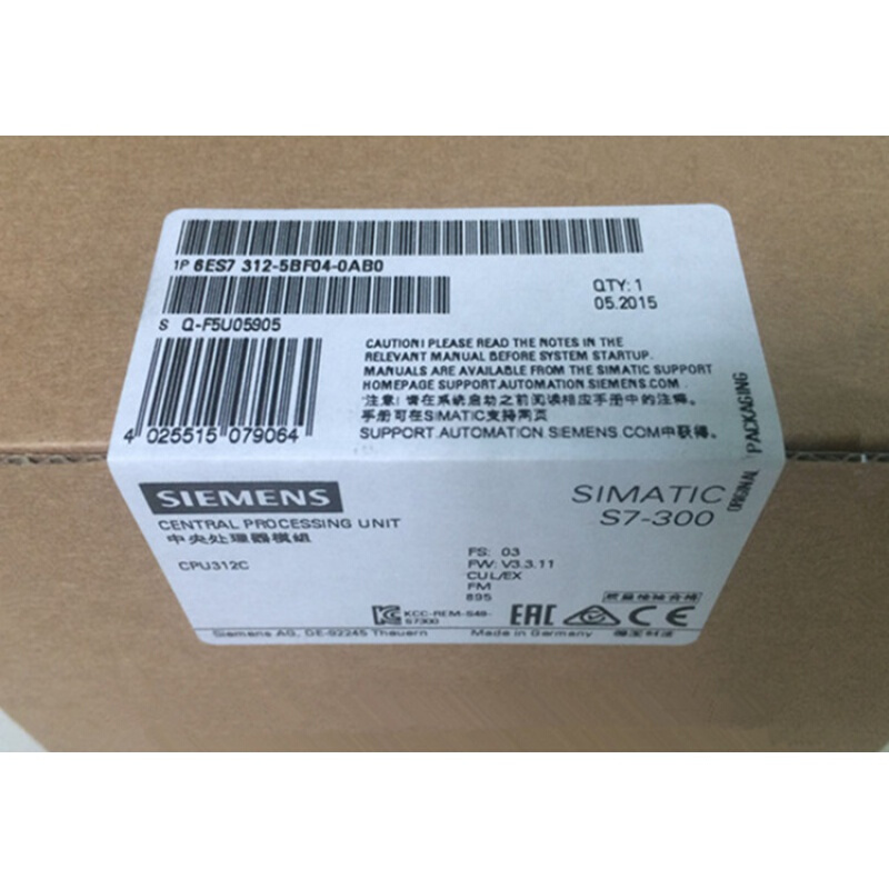 拍前询价：6ES7312-5BF04-0AB0全新S7-300 CPU 312C带 MPI
