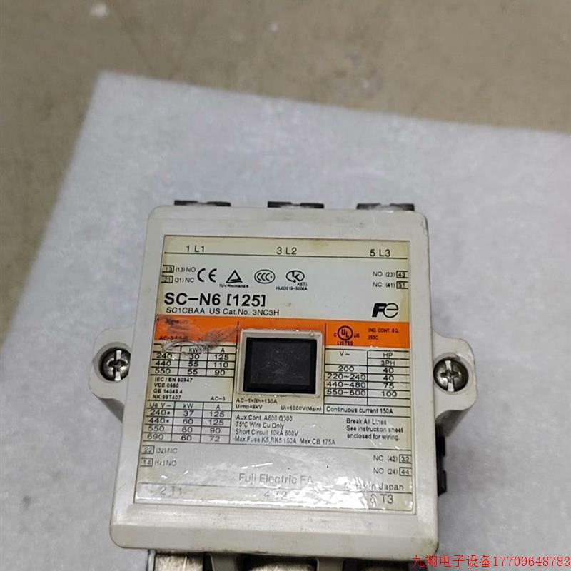 拍前询价:富士接触器SC一N6(125),100一127V/AC/DC