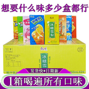 康师傅冰糖雪梨饮料250ml整箱纸盒装冰红茶冰绿茶劲凉柠檬茶茉莉
