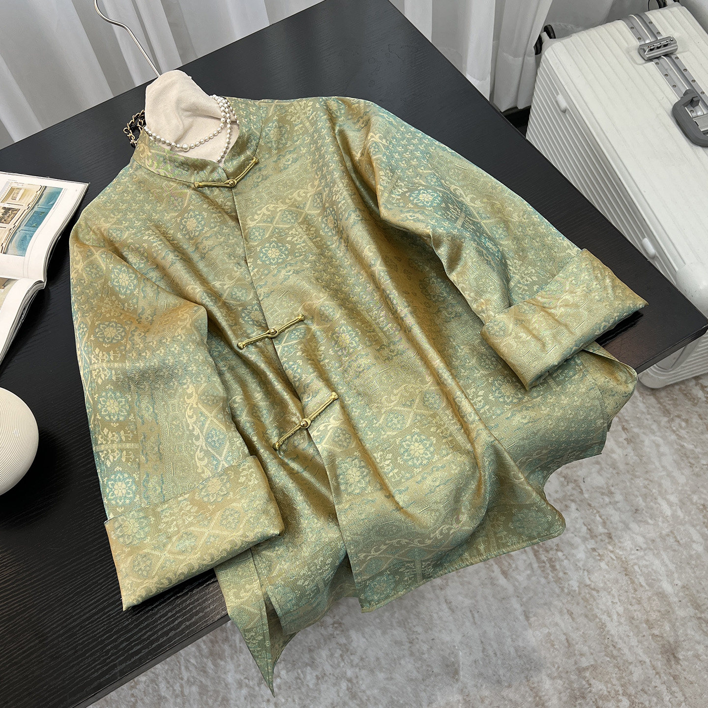 新中式立领盘扣休闲衬衫女装2026春季宽松长袖高级感气质显瘦上衣,女装/女士精品,衬衫,淘宝优惠券,粉丝福利购,淘宝优惠卷