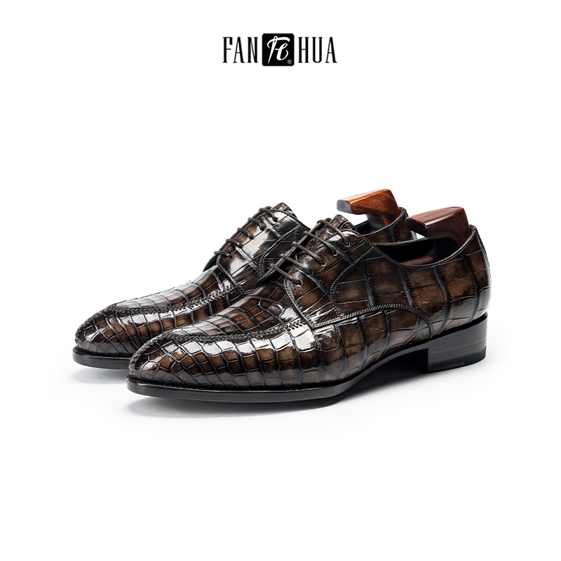 梵骅 尊享现货 分列式尼罗鳄德比鞋琴底工艺FH2403-1-D1NLB