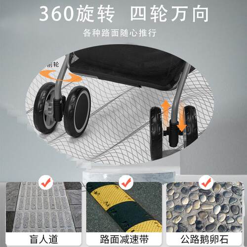 宠物手推车外出小推车遛狗遛猫车代步轻便可折叠可分离狗狗拉车