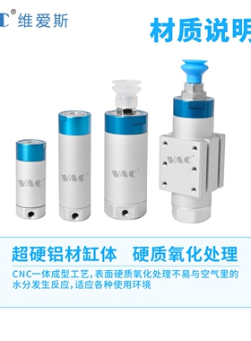 机械手配件抱具气缸VFG20-10-VP真空吸附吸盘20-20/30-20单动VAC