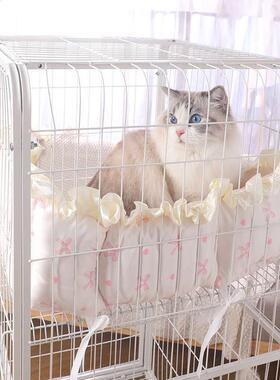 猫笼捆绑窝冬季加绒加厚猫笼围挡保暖猫窝绑带可固定宠物猫咪垫子
