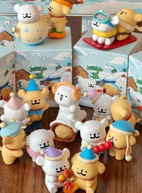 线条小狗盲盒潮玩公仔周边