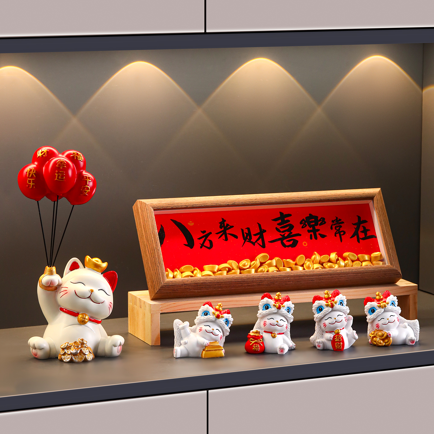 招财猫摆件入户门玄关装饰