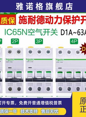 施耐德电气IC65N 1P2P3P4P 小型A9断路器D型 1A-16A-32A--63A空开