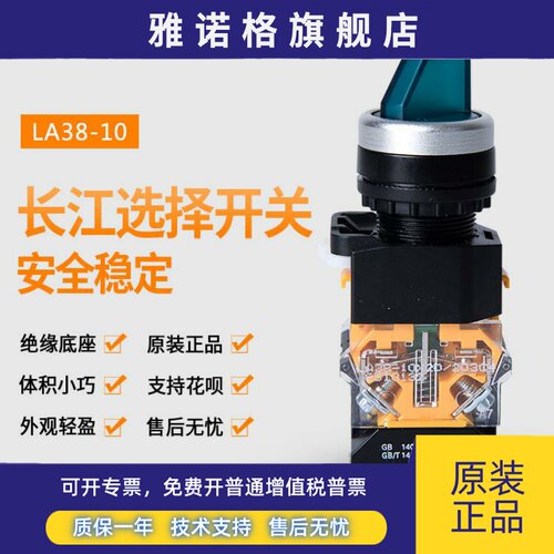 江阴长江选择开关带灯LA38-11X2/203 20X3 11X2D/2034 220V红 绿