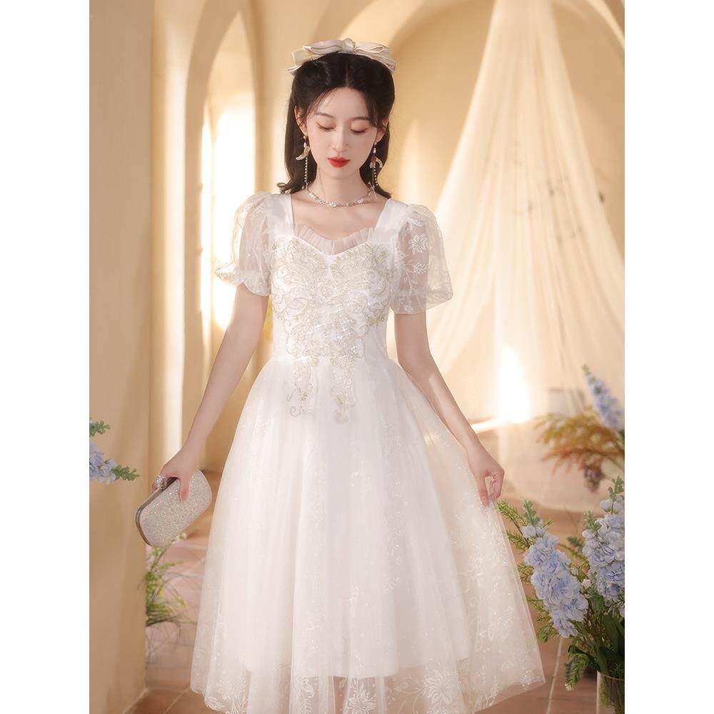 礼服裙子平时可穿夏季新款小个子成人法式晚礼服女高级感生日气质