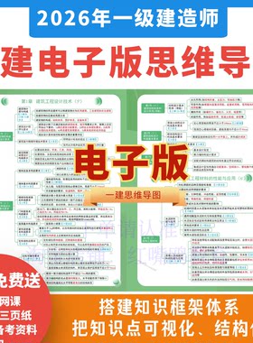 2026年一级建造师思维导图电子版建筑市政机电公路一级建造师资料