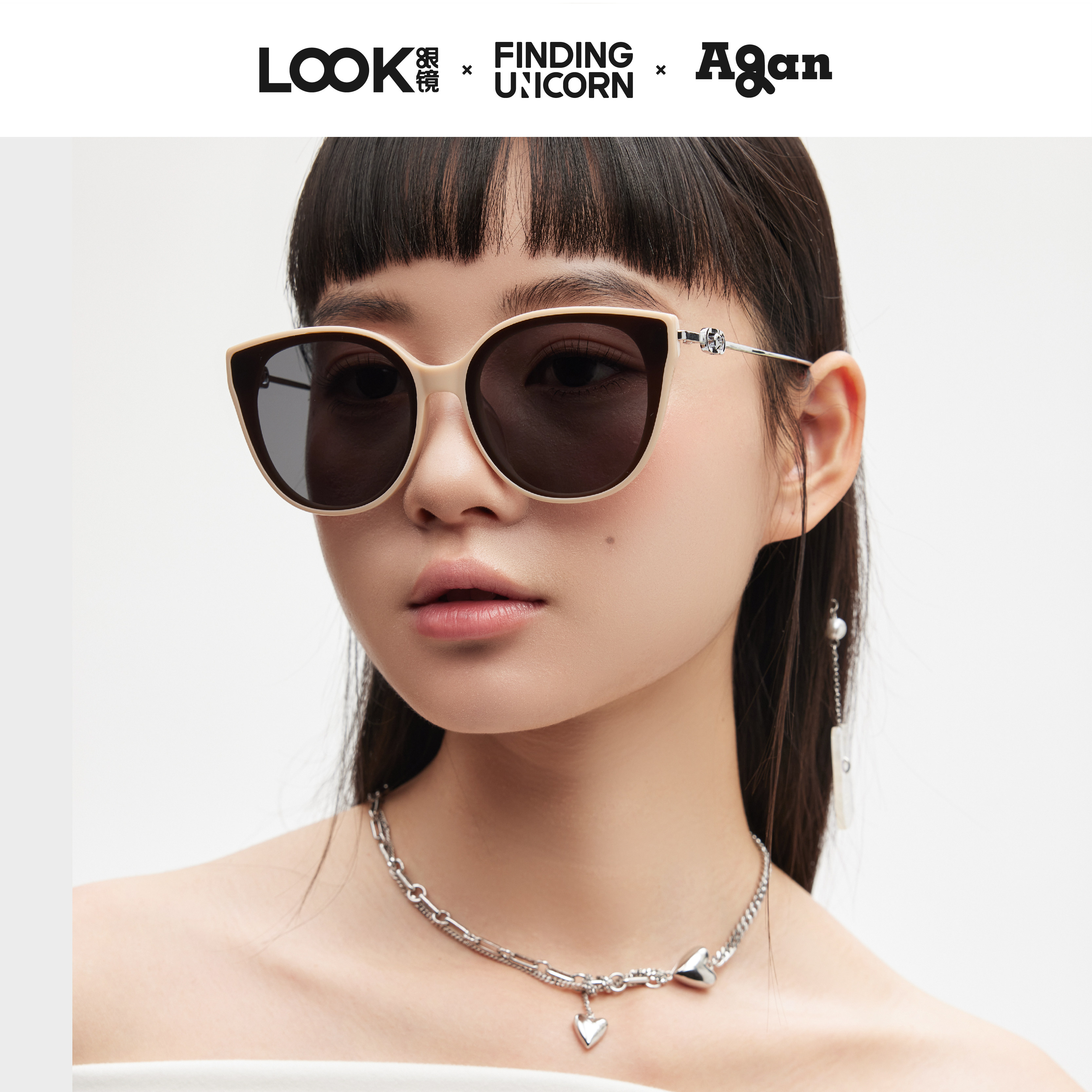 LOOK眼镜x FINDINGUNICORN x AGAN艺术家联名猫眼粉色偏光太阳镜,ZIPPO/瑞士军刀/眼镜,太阳眼镜,淘宝优惠券,粉丝福利购,淘宝优惠卷