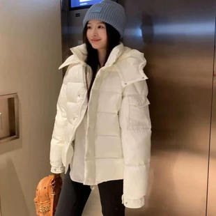 玛雅羽绒服女2025年冬季新款90白鸭绒宽松加厚保暖百搭面包服外套