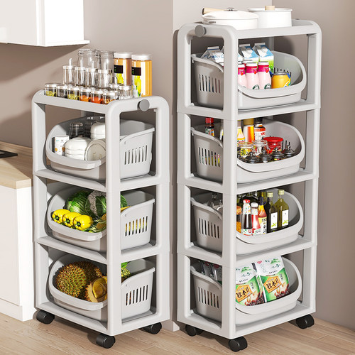 多层厨房置物架果蔬可移动收纳架