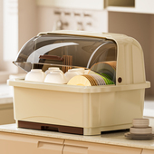 厨房沥水碗柜带盖放碗箱装 碗碟盘家用碗架置物架子碗筷收纳盒台面