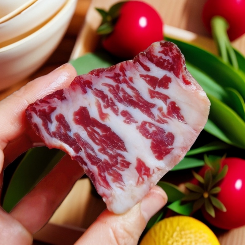 雪花牛肉烤肉风干云南腾冲特产腊黄腌制炒菜500g包邮肥瘦牛干巴