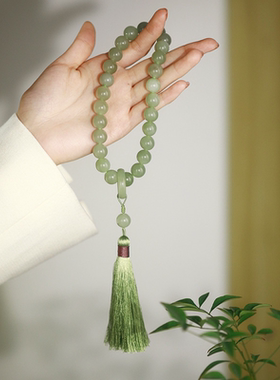 云深雾浅 豆青菩提 古风盘玩珠串汉服旗袍配饰手串手持文玩手捻
