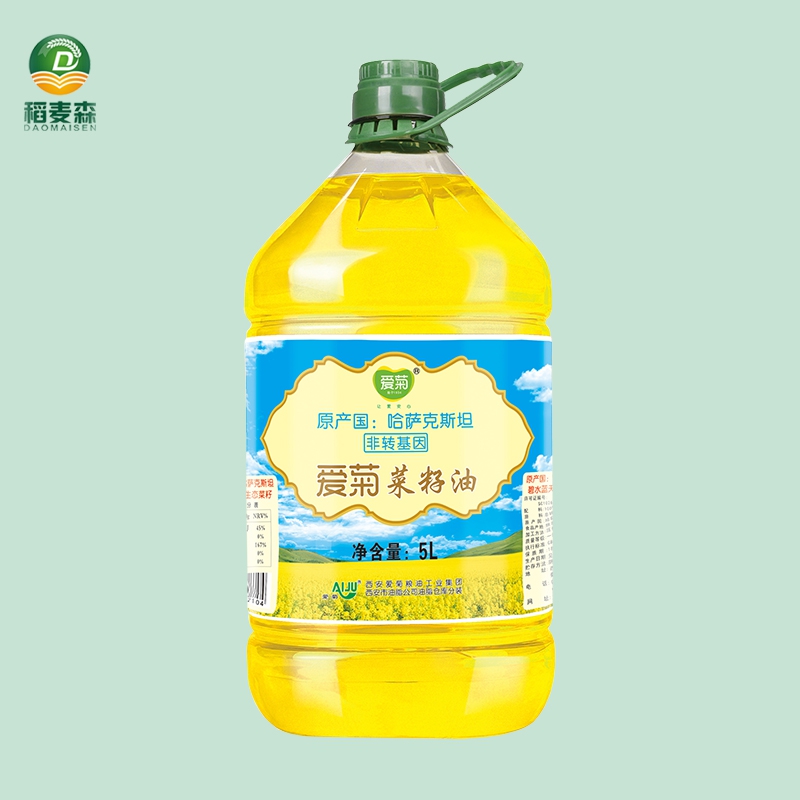 爱菊 哈萨克斯坦进口原料 5L一级菜籽油 压榨工艺 陕西食用油