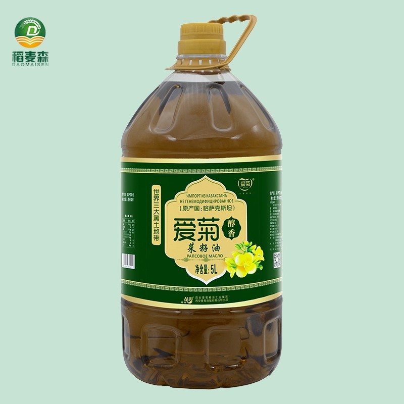 爱菊醇香菜籽油5L 哈萨克斯坦油菜籽  家用大桶食用油