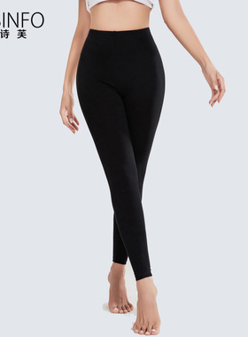 女士纯棉保暖裤高腰修身打底衬裤棉毛裤冬季学生大码加厚全棉秋裤