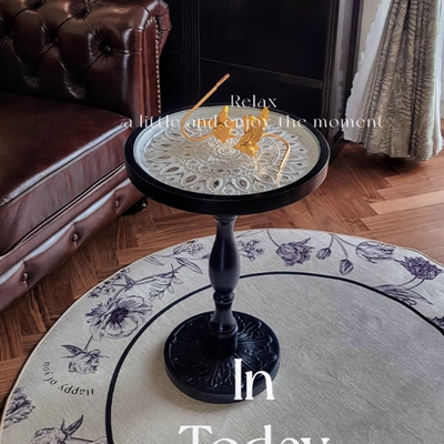 小红书收录：法式罗马柱边几茶几