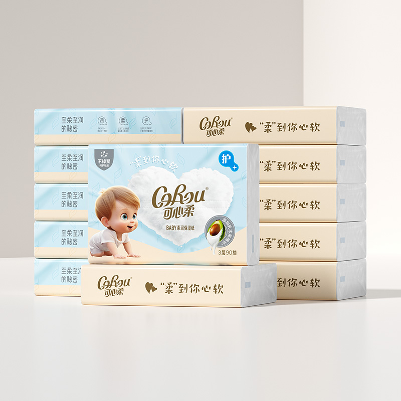 可心柔新生婴儿专用乳木果云柔巾