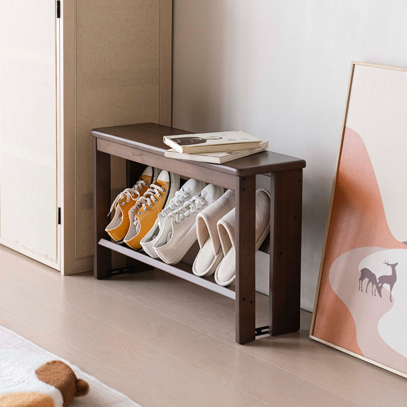 实木家用玄关窄换鞋凳门口超窄款穿鞋凳可坐鞋架小尺寸简约薄鞋柜