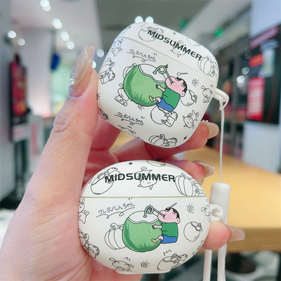 适用华为freebudspro3保护套新款Freebuds5/5i蓝牙耳机壳女freeclip卡通蜡笔小新freebud4/4e防摔6i硅胶se2男