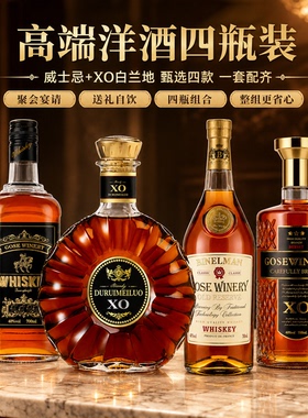 威士忌洋酒组合套装可乐桶便利店调酒基酒XO白兰地烈酒正品伏特加