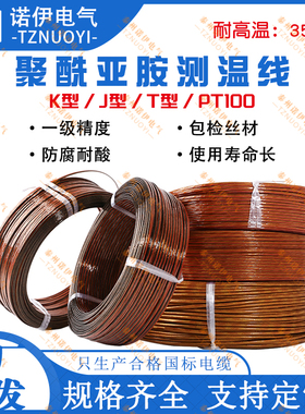 聚酰亚胺补偿导线多股绝缘热电偶测温线KAFY2*7*0.2 KK-K/T/J-24S