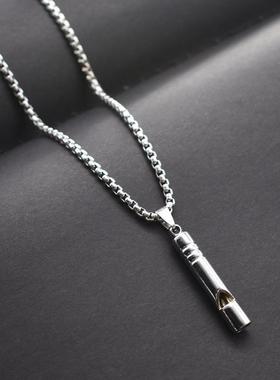 潮人配饰可吹响口哨项链儿童嘻哈吊坠链子颈链女童小男孩街舞装饰