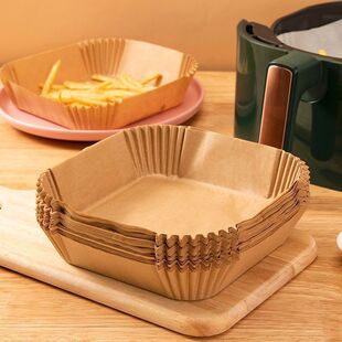 空气炸锅方型吸油纸吸油纸防油纸烘焙纸盘拖垫纸家用食品级硅油纸