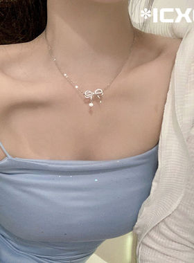 闪钻项链配饰高级感锁骨链女夏天配裙子气质百搭颈链甜酷