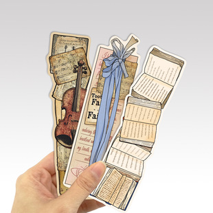 新款复古阅读异形纸质书签学生精致阅读标记卡礼物装饰卡