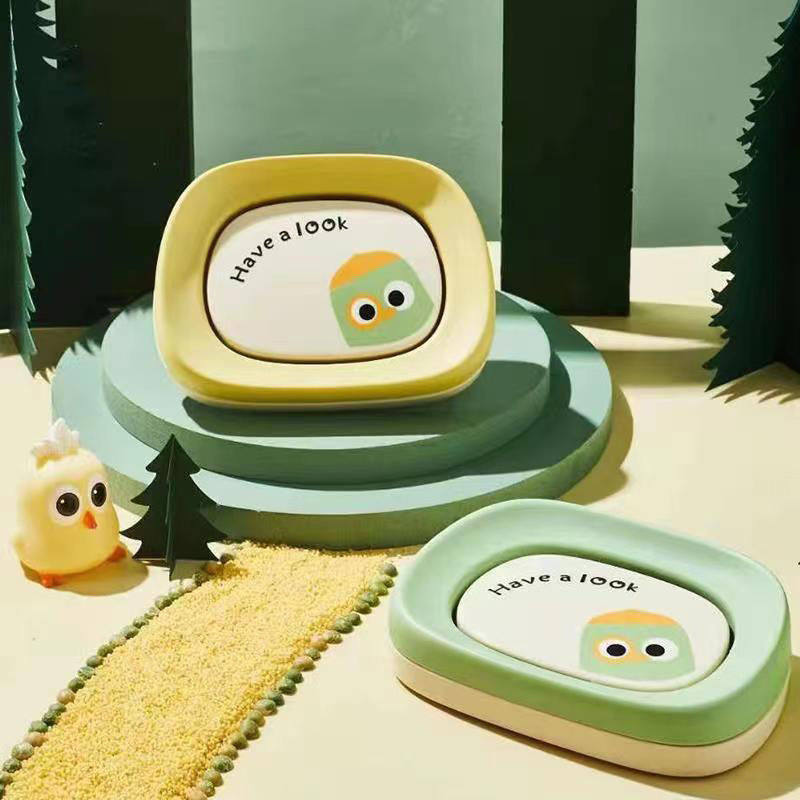 儿童肥皂盒创意个性带盖可爱香皂盒卫生间沥水家用手工皂皂托