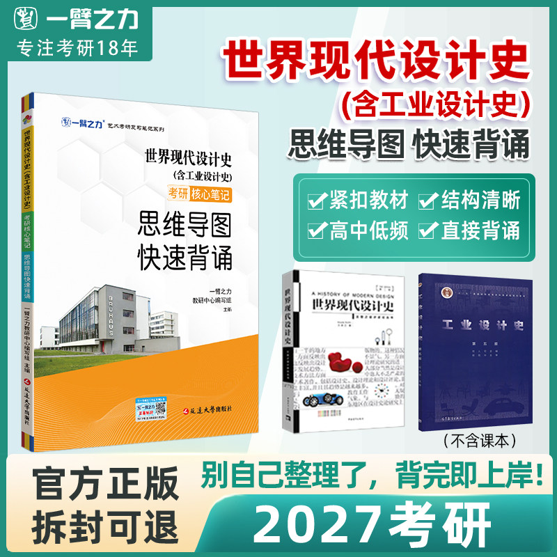 【2027考研】 一臂之力世界现代设计史（含工业设计史）思维导图快速背诵考研知识点精讲背诵 分层记忆 考前三个月