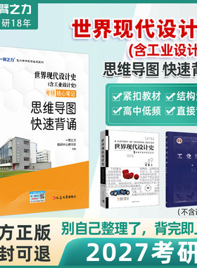 【2027考研】 一臂之力世界现代设计史（含工业设计史）思维导图快速背诵考研知识点精讲背诵 分层记忆 考前三个月