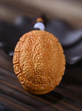 2026崖柏木雕手把件莲花挂件富甲天下乌龟壳招财荣归故里随身把玩