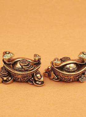 2026实心黄铜元宝如意摆件桌面茶宠如意茶几文镇创意摆饰工艺品