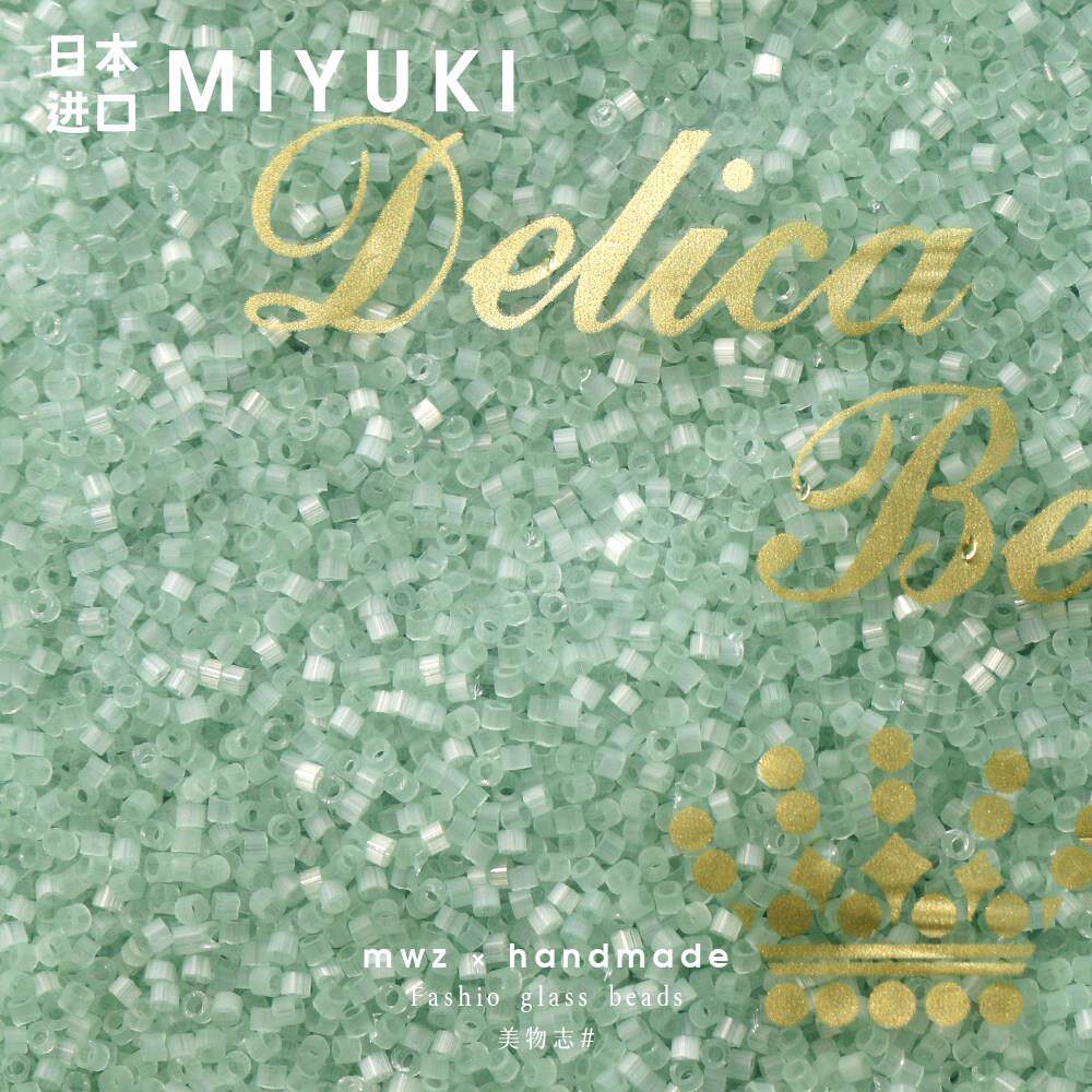 2026日本进口御幸DB丝质薄荷绿古董米珠1.6mmDIY串珠饰品手链项链