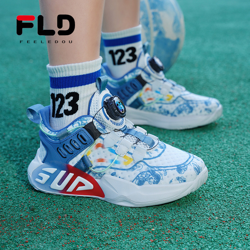 官网菲乐豆儿童篮球鞋中大童2024夏季新款小学生网面鞋男童运动鞋