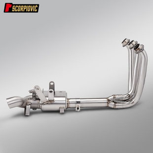 春风675SR不锈钢双通道阀门回压盒前段排气管 接原车尾段无损安装