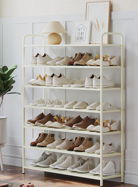 铁艺鞋架简易家用门口室内2025新款爆款多层窄鞋架子防尘收纳鞋柜