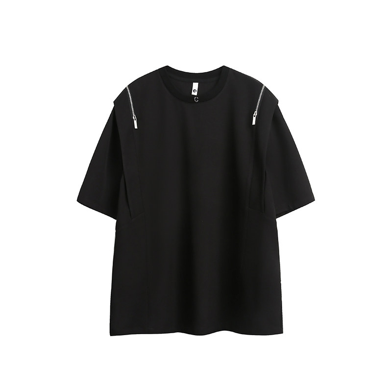 2026夏季新款高级感简约百搭圆领T恤宽松休闲风短袖潮牌男装上衣
