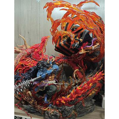 海贼王流风凯多vs路飞火龙火拳版尼卡动画漫手办雕像模型摆件玩具