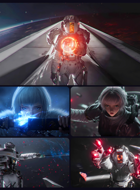 灵笼动漫周边定制鼠标垫白月魁超大加厚宿舍电竞电脑桌垫