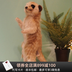 狐獴毛绒玩具公仔男生女生 HANSA进口可爱萌玩偶儿童礼物7880